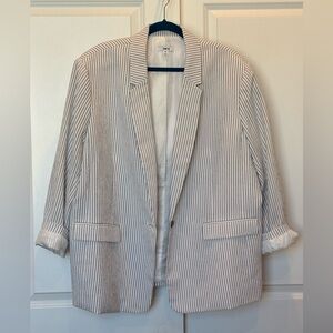 Bar III Oversized Lightweight Pinstripe Blazer Size XXL